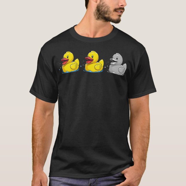Duck Duck Grey Duck Funny Minnesota Joke Rubber Du T-Shirt (Front)