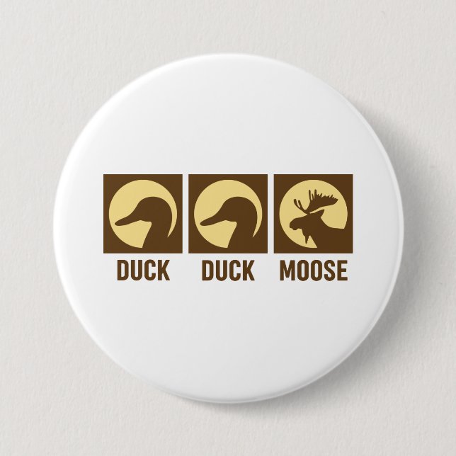 Duck Duck Moose 3 Inch Round Button (Front)