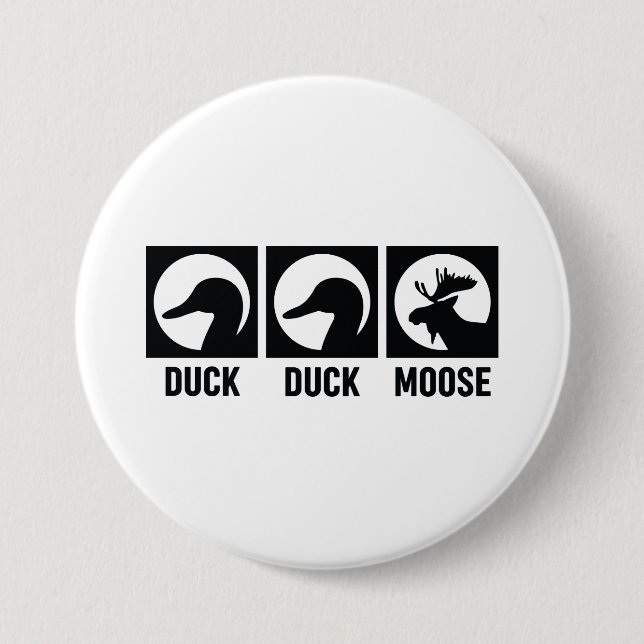Duck Duck Moose 3 Inch Round Button (Front)