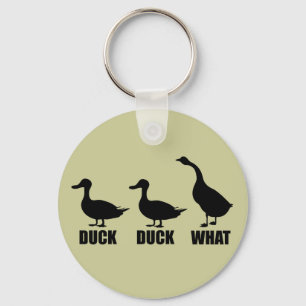 Duck Duck What Goose Keychain