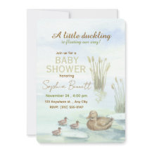 Duck & Ducklings baby shower invitation