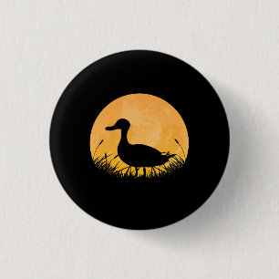 Duck Easy Halloween Outfit Mallard Dipper Moon 1 Inch Round Button
