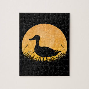 Duck Easy Halloween Outfit Mallard Dipper Moon Jigsaw Puzzle
