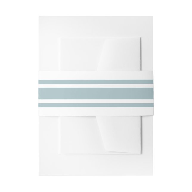 Duck Egg Blue Modern Wedding Invitation Belly Band (Front Example)