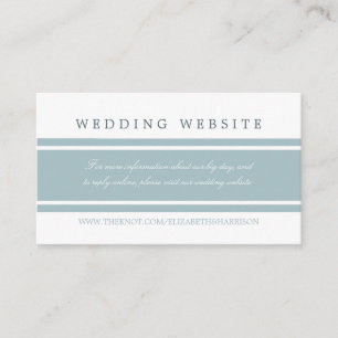 Duck Egg Blue Modern Wedding Website Enclosure Card