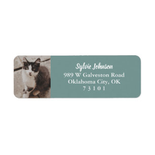 Duck Egg Blue Pet Photo Return Address