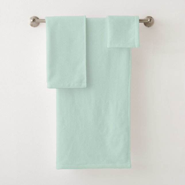 Duck Egg Blue Solid Color  Bath Towel Set (Insitu)