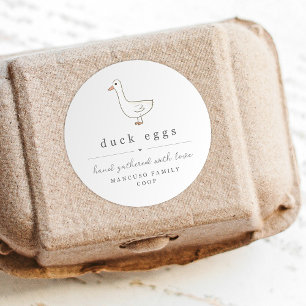 Duck Egg Carton Label Personalize for Farm, Coop