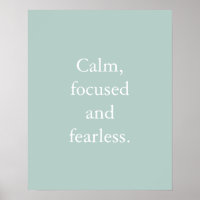 Duck Egg Minimalist Inspirational Quote Poster