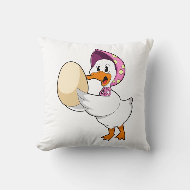 Duck Egg Throw Pillow (Front)