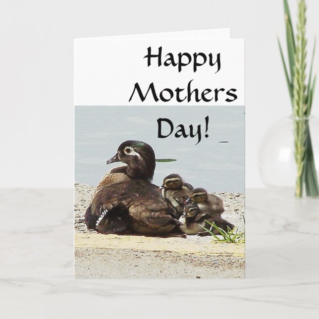 Duck Family Mothers Day Card (Front)