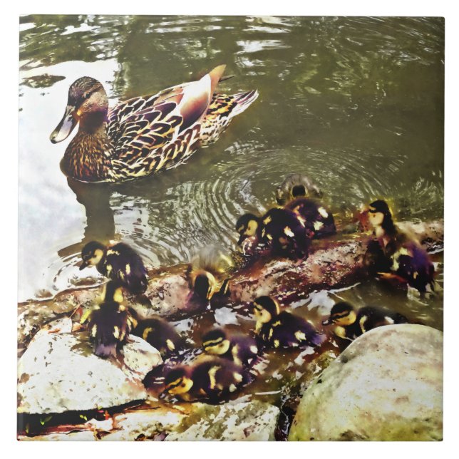 Duck Family Tile (Front)