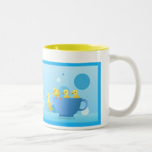 Duck family Two-Tone coffee mug