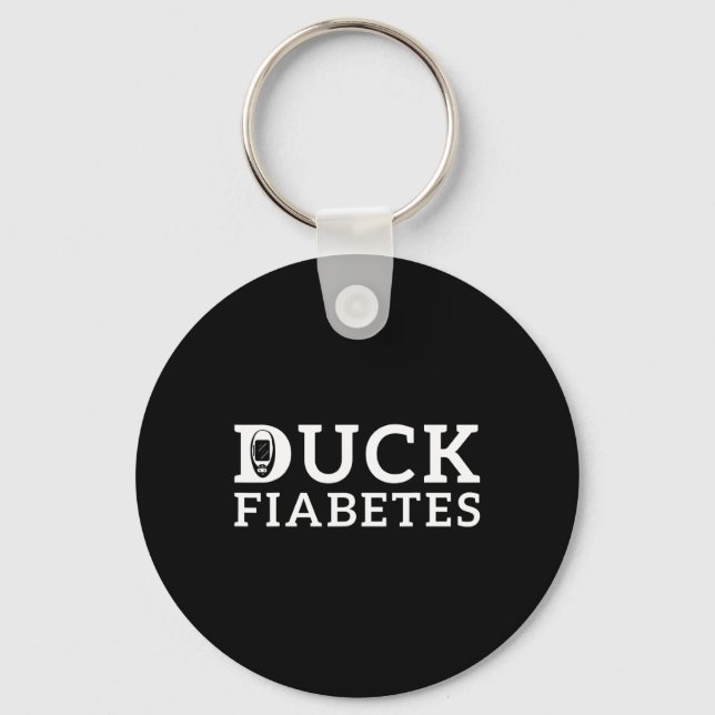 Duck Fiabetes Diabetes Awareness  Keychain (Front)