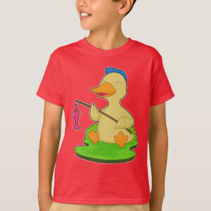 Duck Fisher Fish Fishing T-Shirt