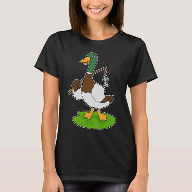 Duck Fisher Fishing Fishing rod T-Shirt (Front)