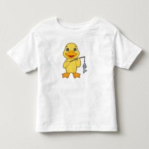 Duck Fishing Fisher Finshing rod Toddler T-shirt