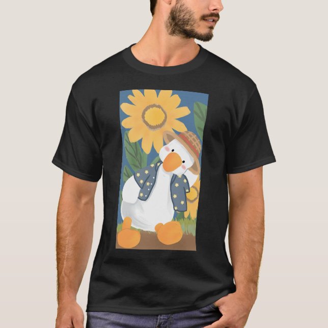 Duck & Flowers   T-Shirt (Front)
