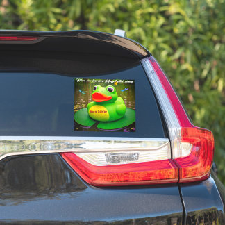 Duck Frog Swamp Custom-Cut Vinyl Sticker