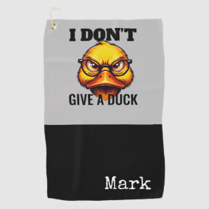 Duck Funny Face Golf Towel