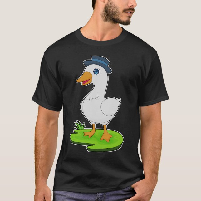 Duck Gentleman Hat T-Shirt (Front)