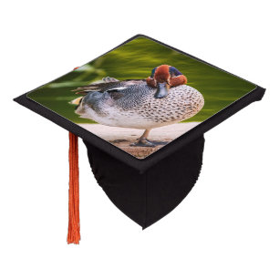 Duck Gets A Leg Up Graduation Cap Topper