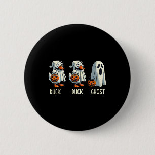 Duck Ghost Pun Trunk Or Treat Trick Or Treat Funny 2 Inch Round Button