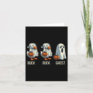 Duck Ghost Pun Trunk Or Treat Trick Or Treat Funny Card