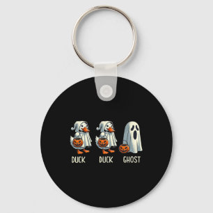 Duck Ghost Pun Trunk Or Treat Trick Or Treat Funny Keychain