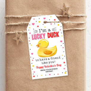 Duck Gift Tags, Classroom Valentine's Tag