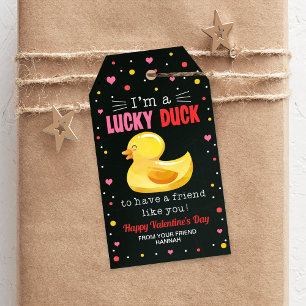 Duck Gift Tags, Classroom Valentine's Tag