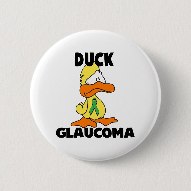 Duck Glaucoma 2 Inch Round Button (Front)