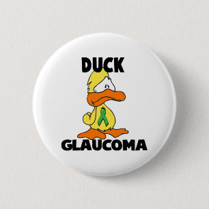 Duck Glaucoma 2 Inch Round Button