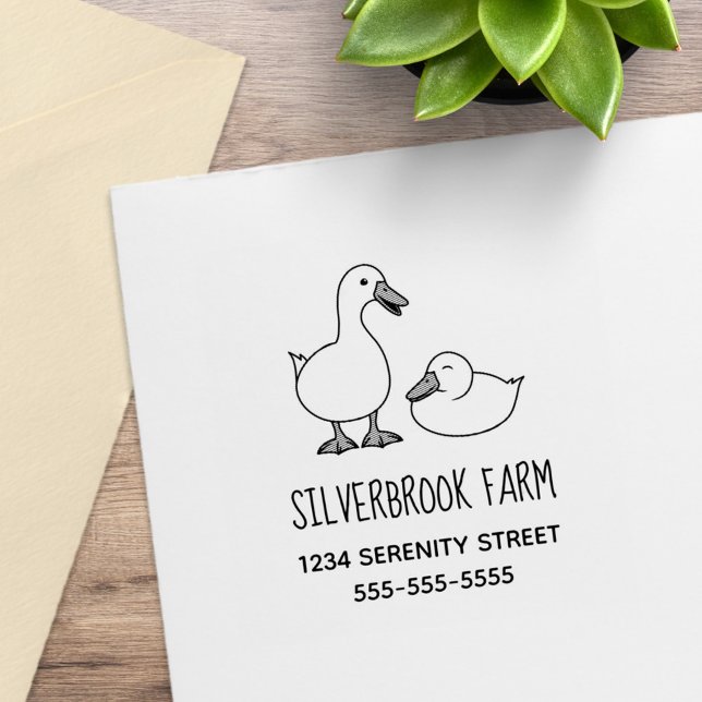Duck Goose Farm Address 2 Rubber Stamp (Creator Uploaded)