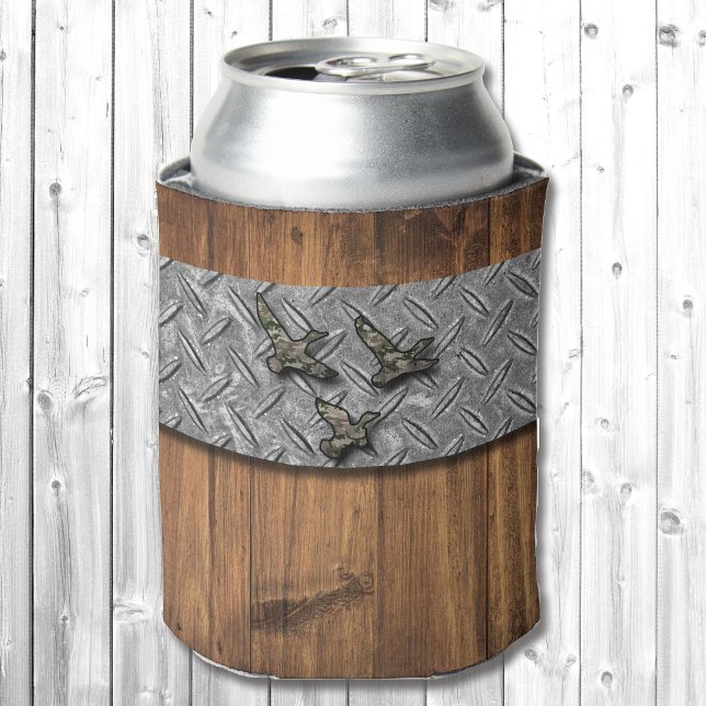Duck Goose Hunter Image Add Custom Name Can Cooler (Creator Uploaded)