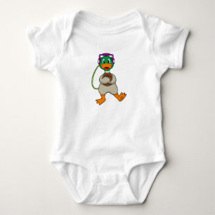 Duck Headphone Music Baby Bodysuit