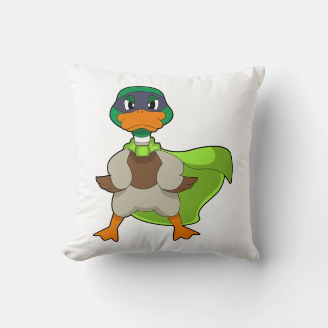 Duck Hero Cape Throw Pillow (Front)