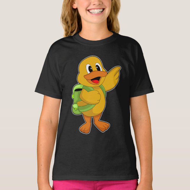 Duck Hiker Backpack T-Shirt (Front)