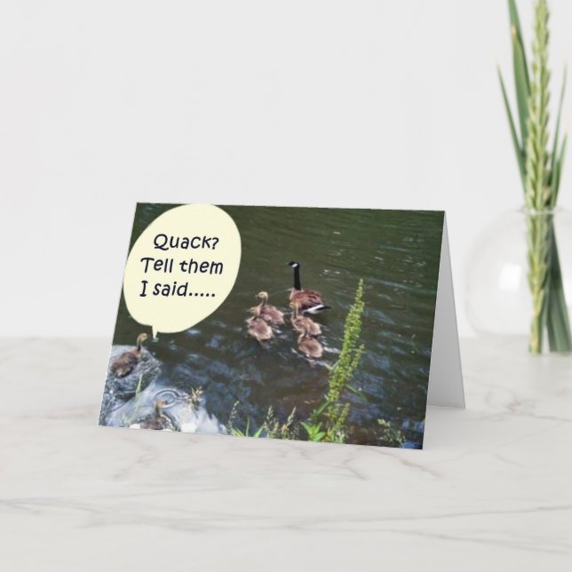 DUCK HUMOR GROUP BIRTHDAY CARD FOR ALL (Front)