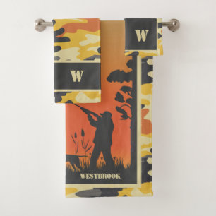 Duck Hunter and Camo Bath Towel Set