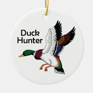 Duck Hunter Ceramic Ornament