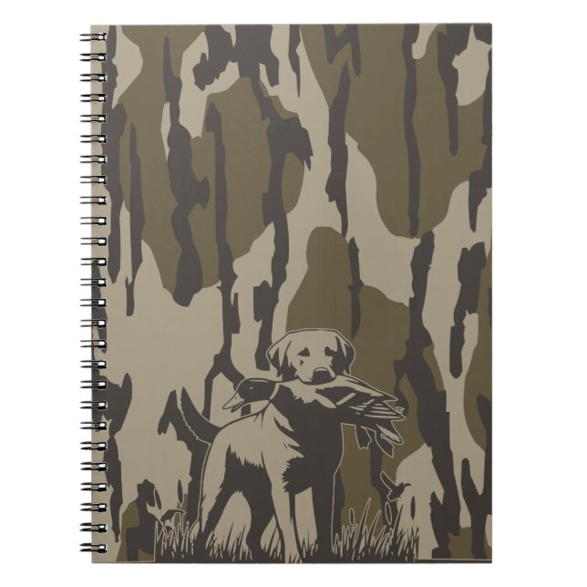 Duck Hunter Dog Forest Waterfowl Bottomland Camo Notebook (Front)