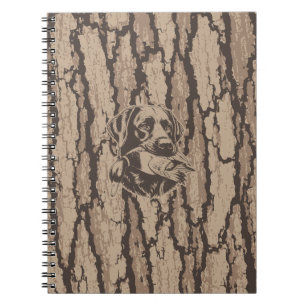 Duck Hunter Dog Waterfowl Hunting Oak Bark Camo Notebook