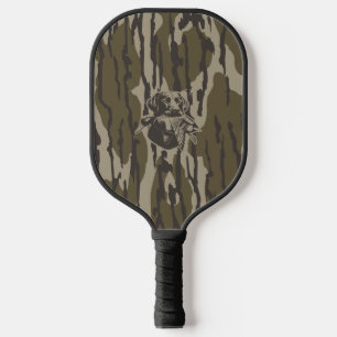 Duck Hunters With Dog Forest Camouflage Pickleball Paddle