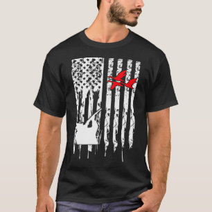 Duck Hunting American Flag golden retriever home d T-Shirt