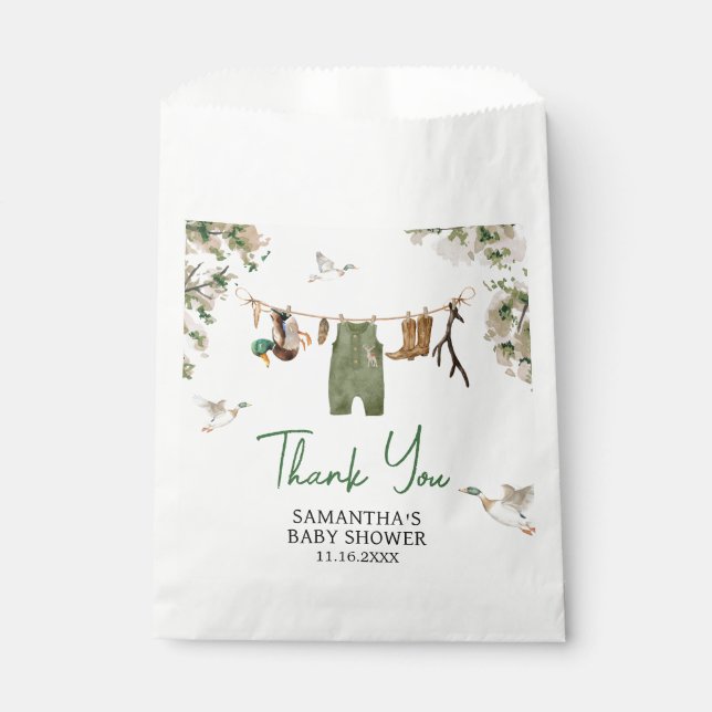 Duck Hunting Baby Shower Favour Bag (Front)