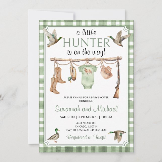 Duck Hunting Baby Shower Invitation (Front)