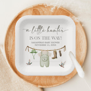 Duck Hunting Baby Shower Paper Plate