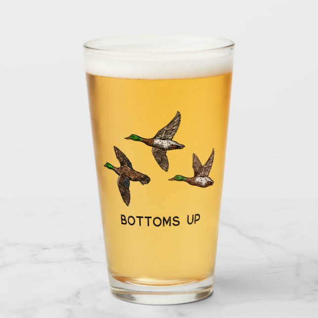 Duck Hunting Beer Glass (Front Filled)
