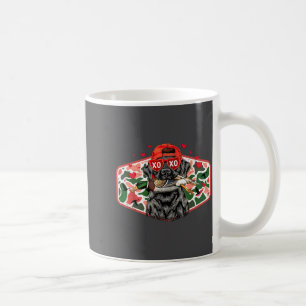 Duck Hunting Black Lab Camo Valentine's Day Xoxo H Coffee Mug